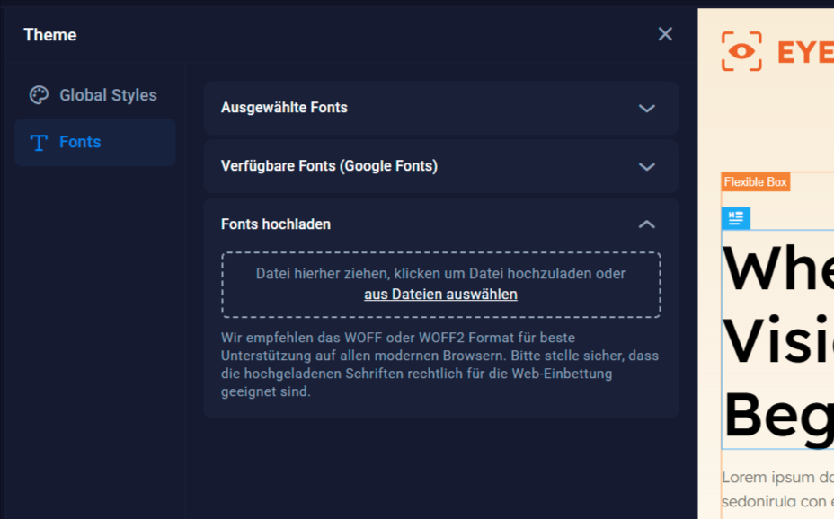 Fonts hochladen.png